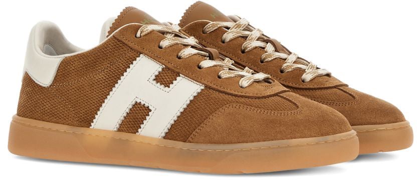 HOGAN Sneakers Leather Brown Bruin
