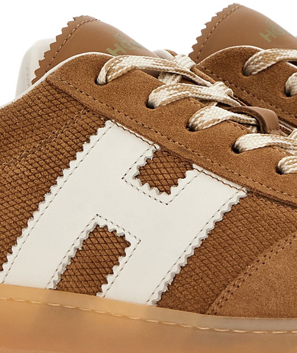 HOGAN Sneakers Leather Brown Bruin
