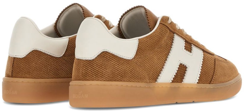 HOGAN Sneakers Leather Brown Bruin