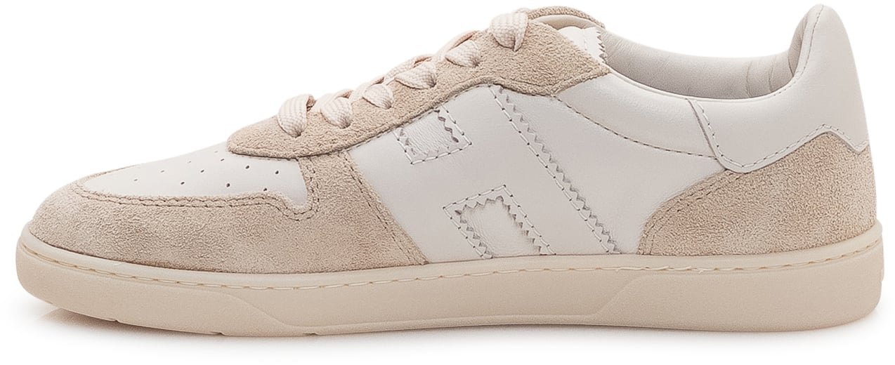 HOGAN Sneaker in Pelle e Suede con Logo Laterale Wit