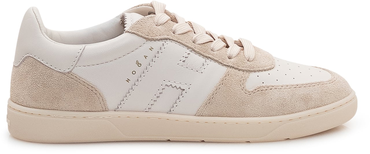 HOGAN Sneaker in Pelle e Suede con Logo Laterale Wit