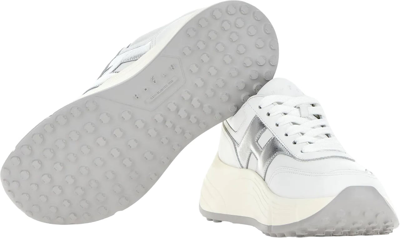 HOGAN Flat Shoes Bianco Argento Wit
