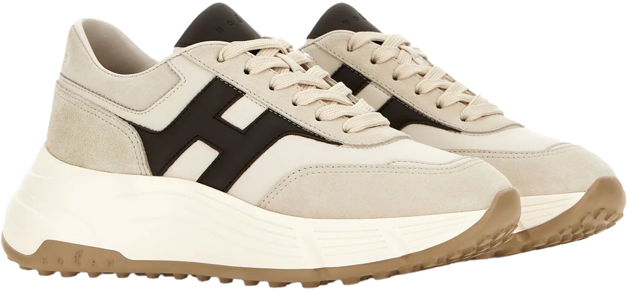 HOGAN Flat Shoes Beigemarrone Bruin