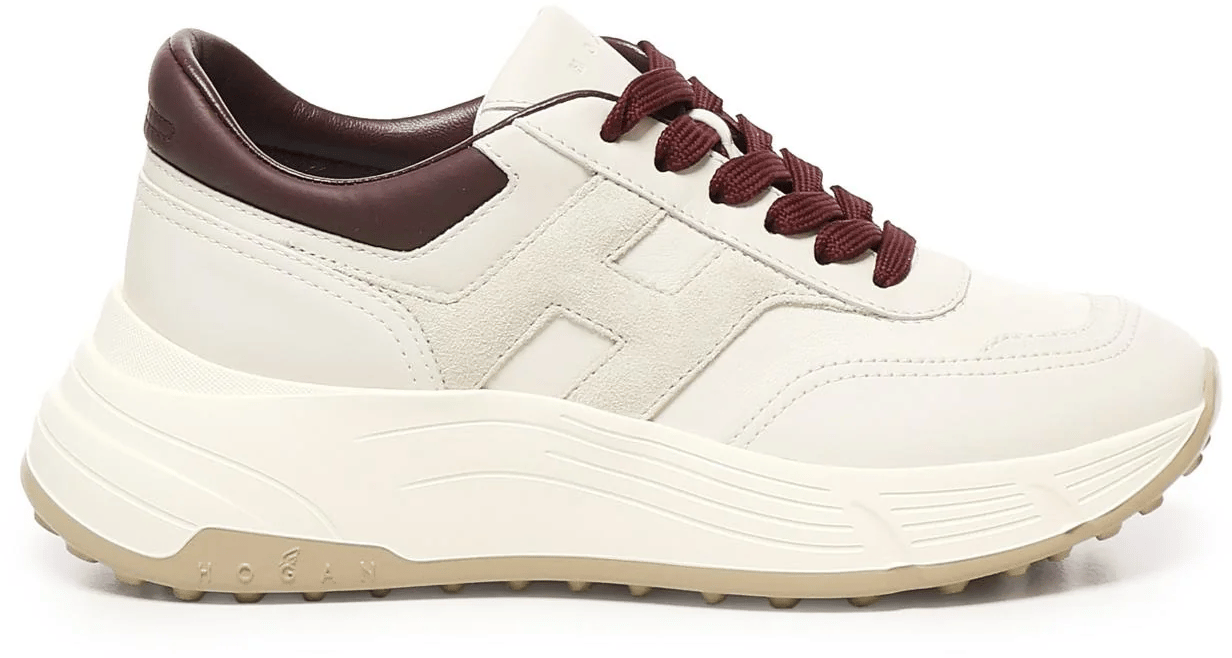 HOGAN Flat Shoes Avoriobordeau Maroon