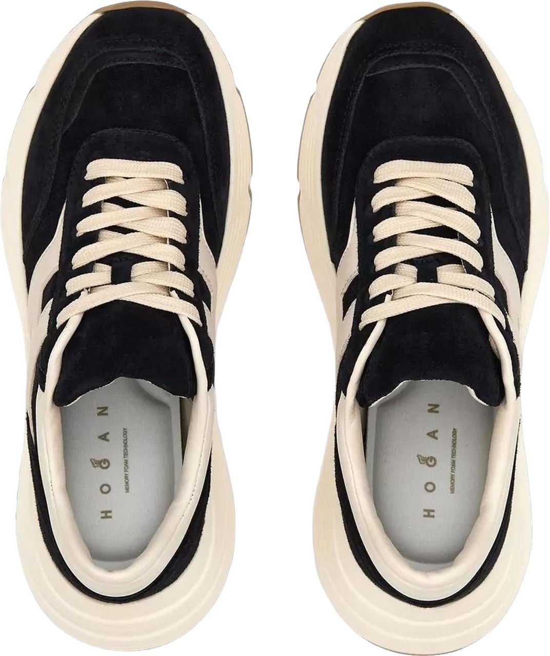 Hogan Dames H669 Allacciato H sneakers Zwart