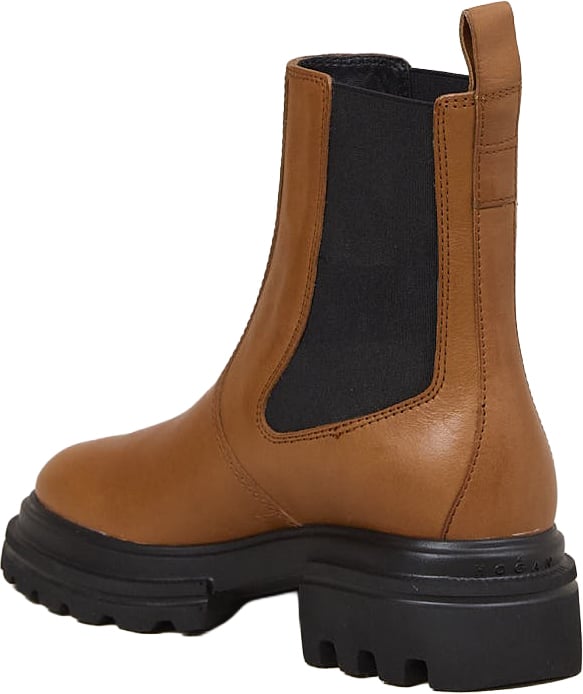 HOGAN Boots Cuoio Scuro Beige