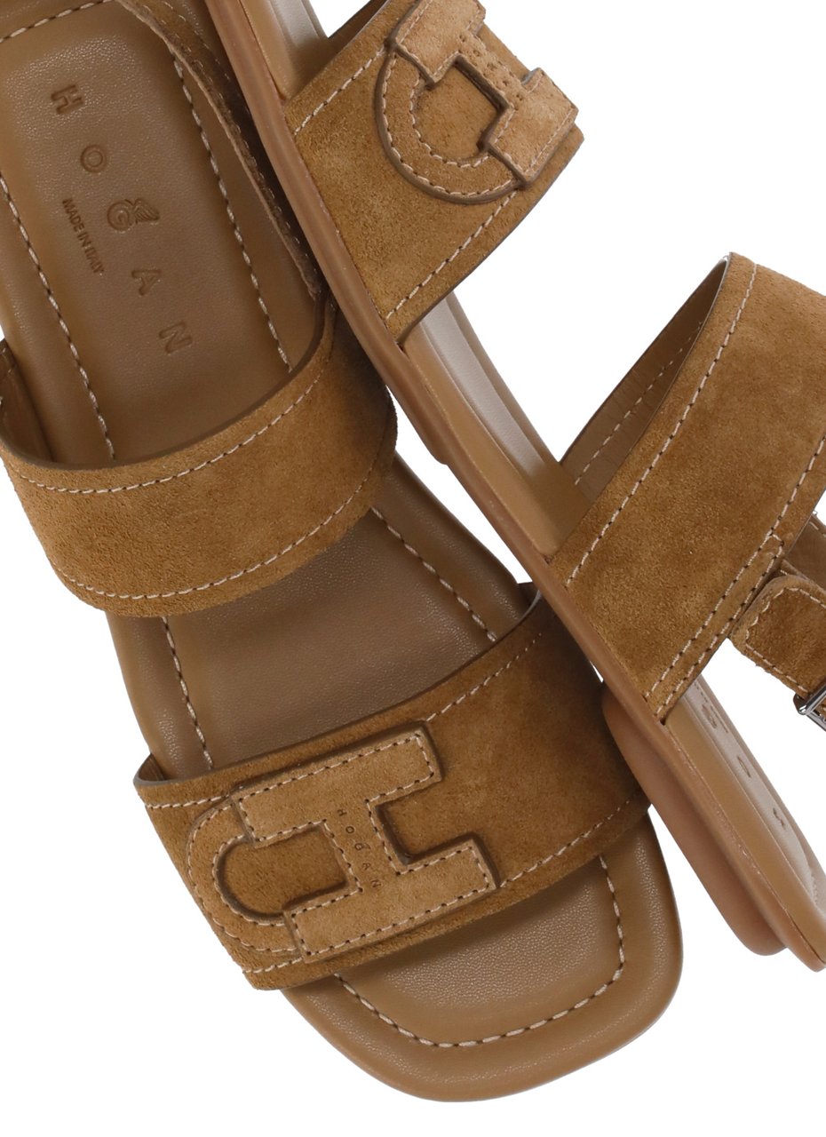 HOGAN Sandals Brown Beige