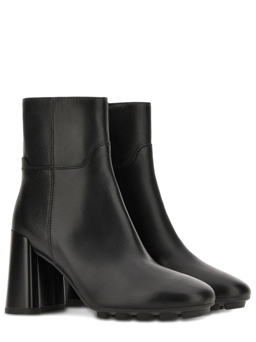 HOGAN Black H695 Calfskin Boots Zwart