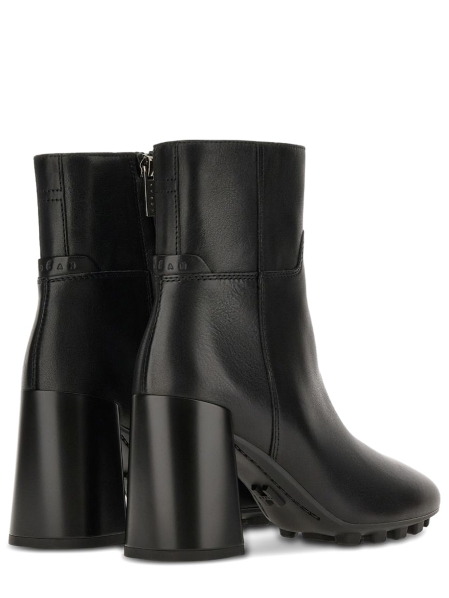 HOGAN Black H695 Calfskin Boots Zwart