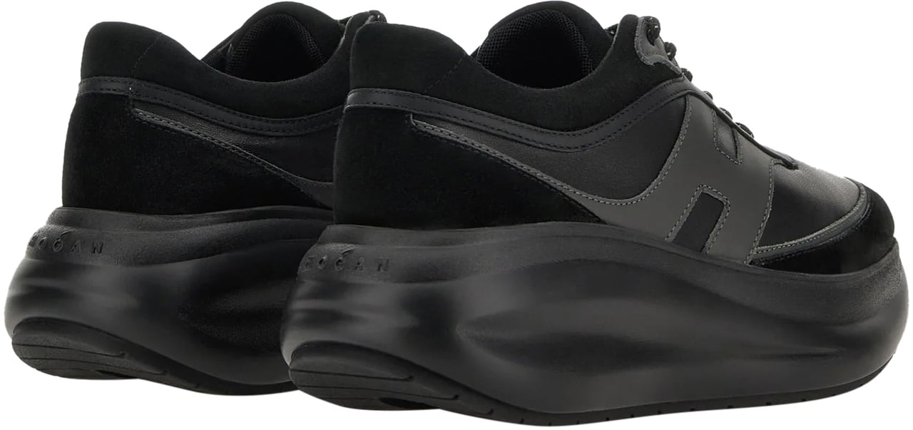 HOGAN Flat Shoes Nero Catrame Scuro Zwart