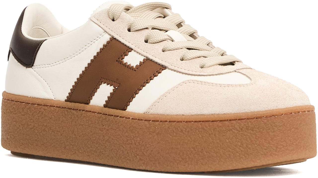 HOGAN Sneakers H698 Bianco Cognac Wit