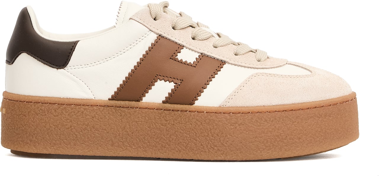 HOGAN Sneakers H698 Bianco Cognac Wit