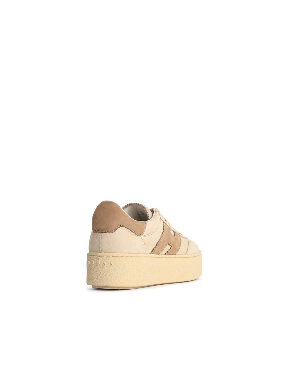 HOGAN ' Cool' Beige Leather Sneakers Neutraal