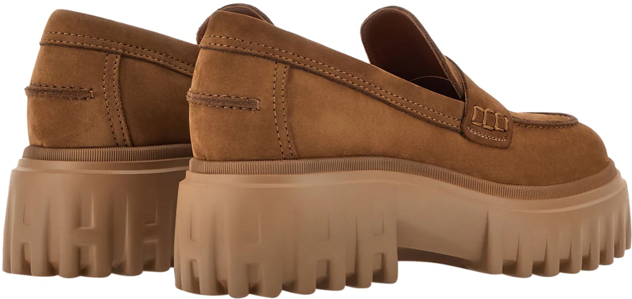 HOGAN Flat Shoes Marrone Chiaro Bruin