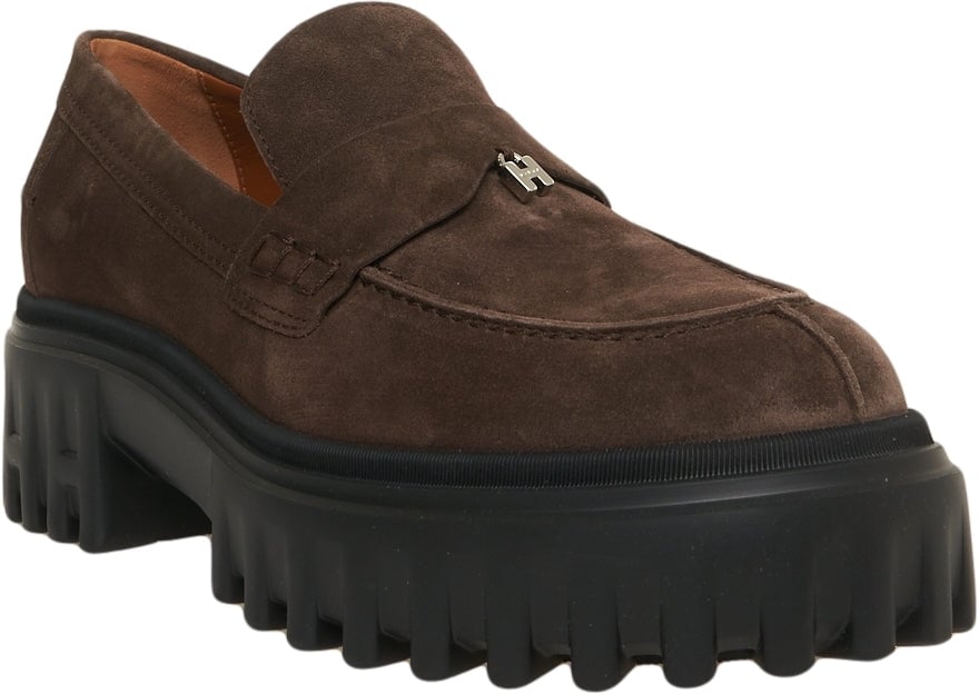 HOGAN Loafers in suede Bruin