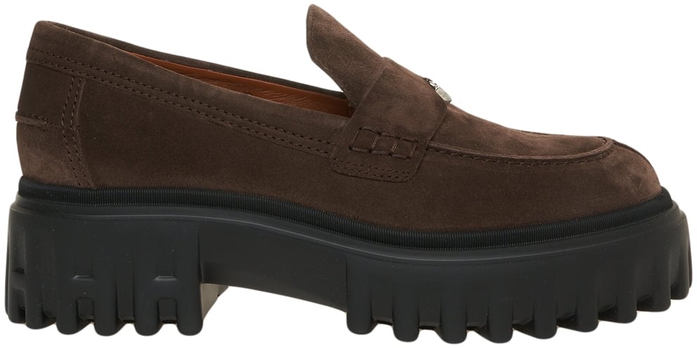 HOGAN Loafers in suede Bruin