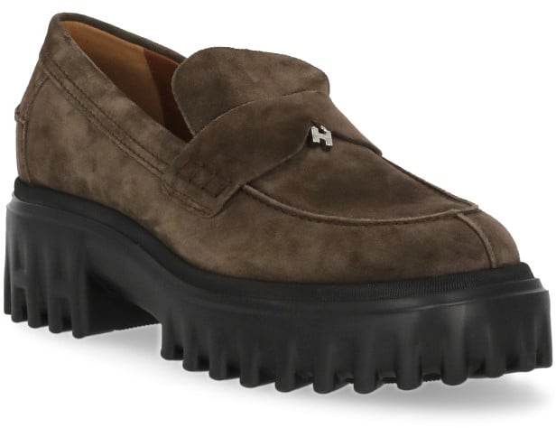 HOGAN Flat Shoes Brown Bruin