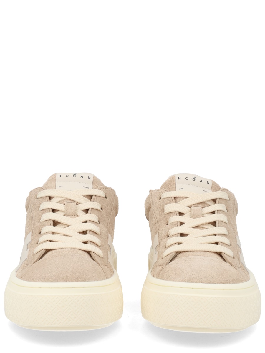 HOGAN Grey Crosswind Calfskin Suede Sneakers Neutraal