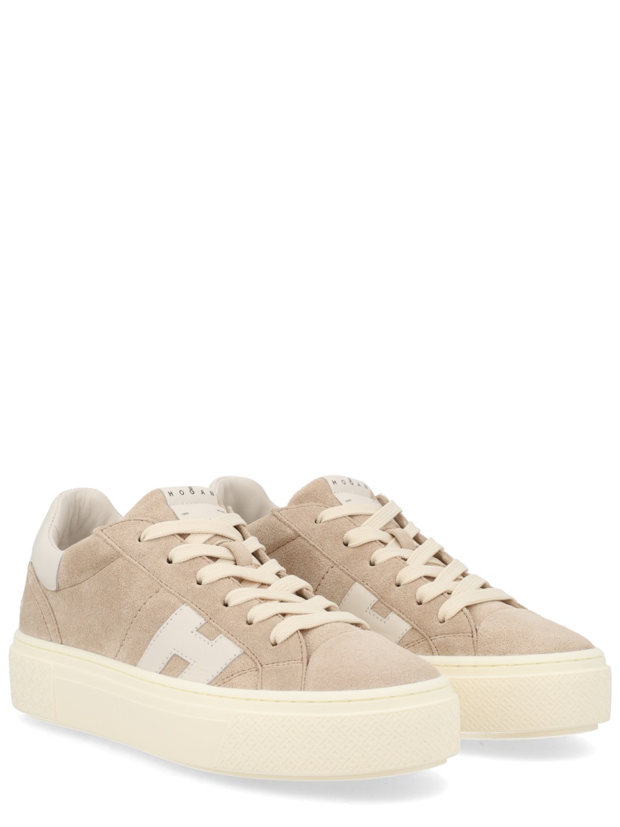 HOGAN Grey Crosswind Calfskin Suede Sneakers Neutraal