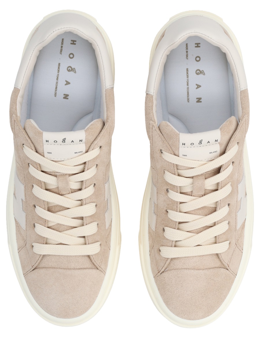 HOGAN Grey Crosswind Calfskin Suede Sneakers Neutraal