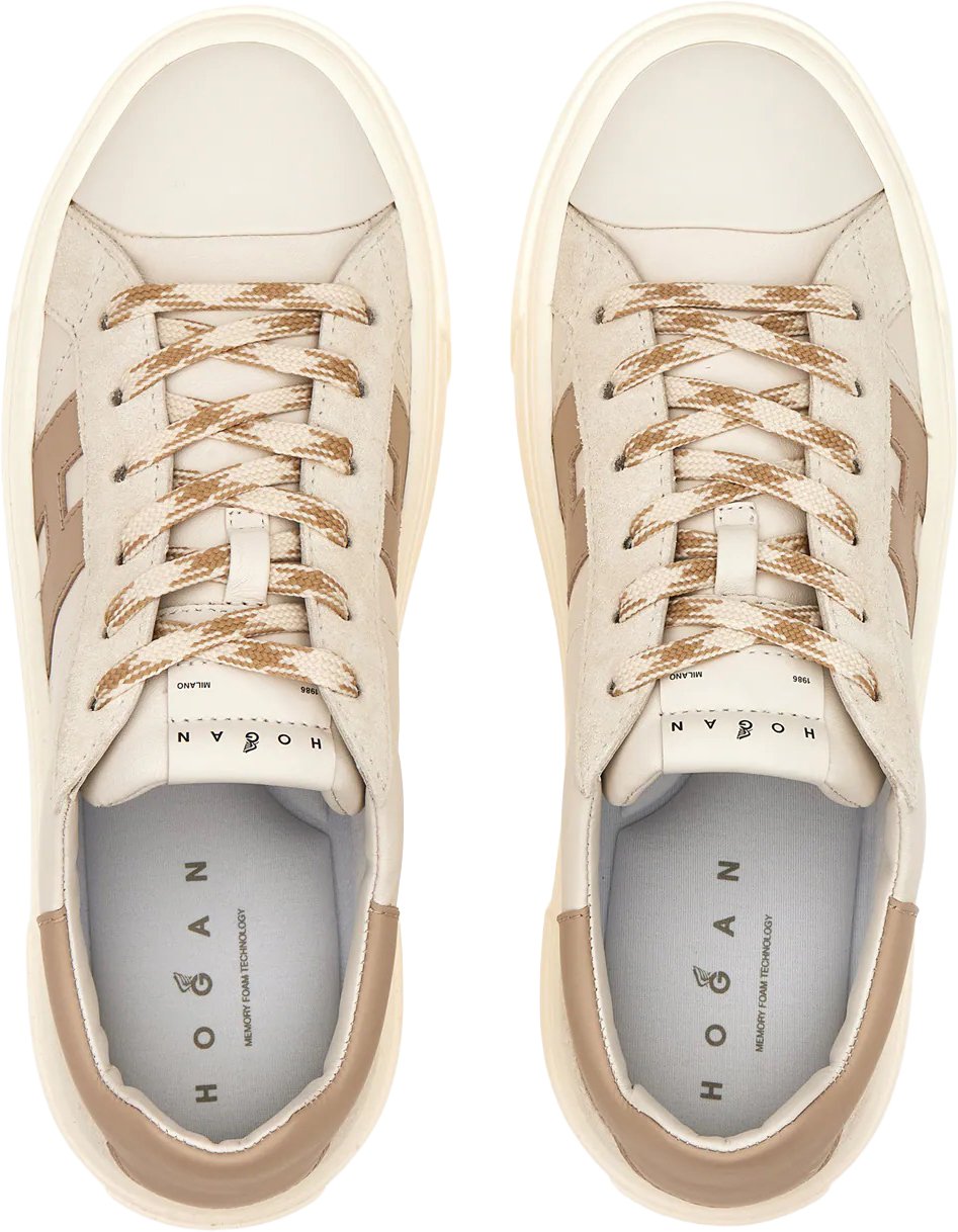 HOGAN Flat Shoes Avorio Tortora Wit
