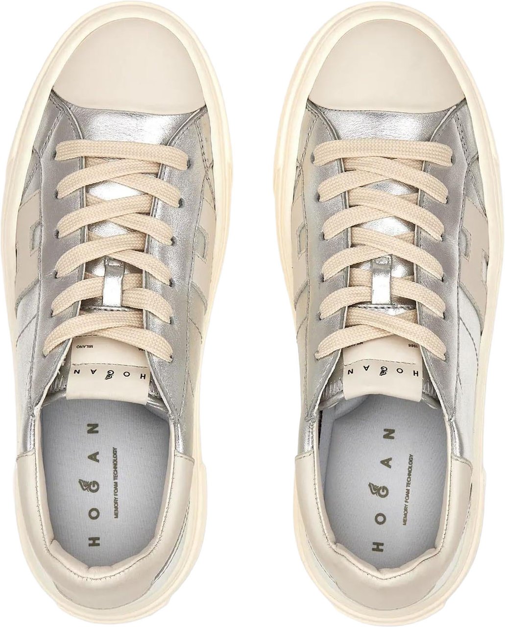 Hogan Dames H705 Allacciato H sneakers Metallic