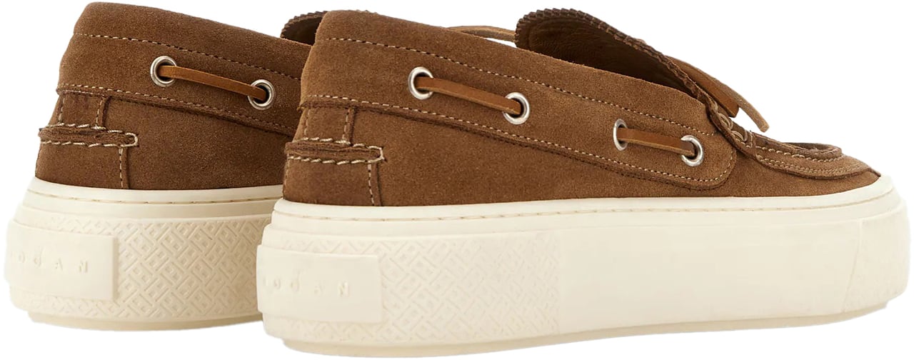 HOGAN Flat Shoes Cammello Chiaro Bruin