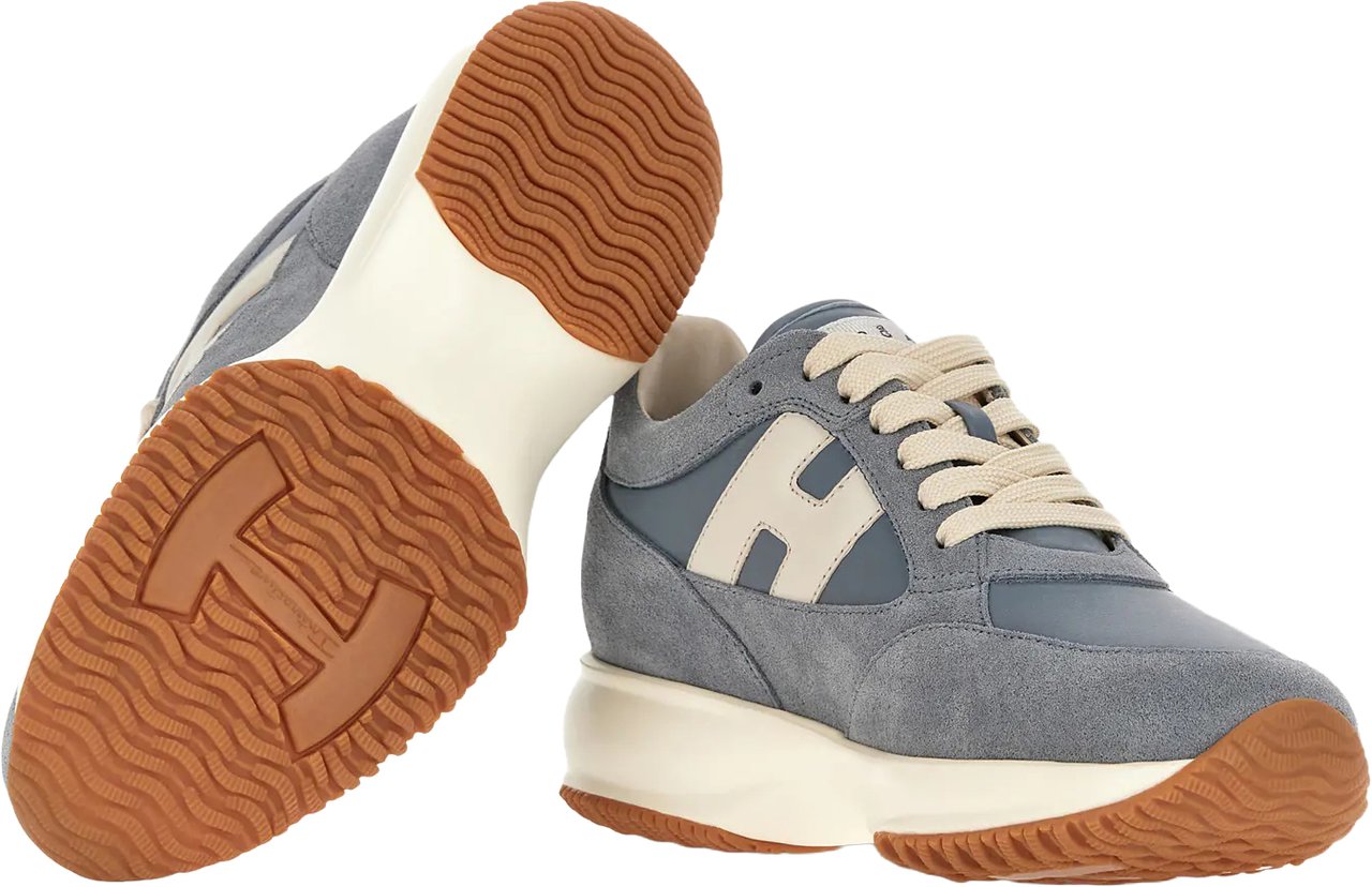 HOGAN Flat Shoes Jeans Chiaro Blauw