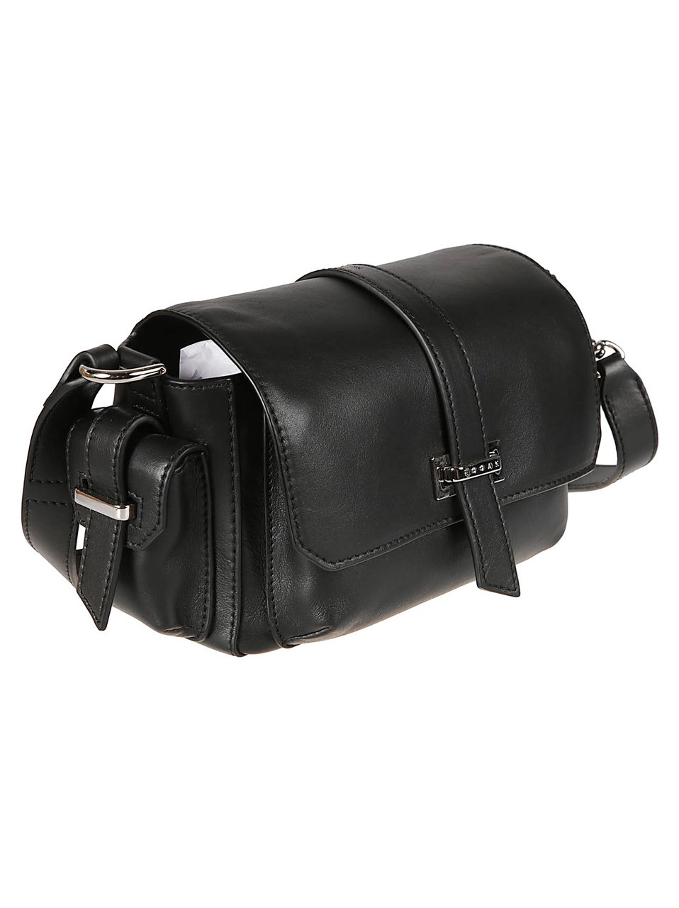 HOGAN Small H01r Flap Bag Black Zwart
