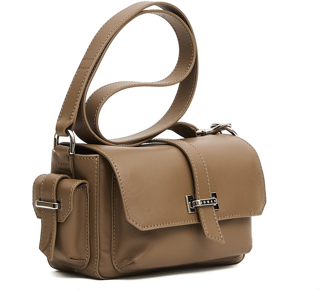HOGAN Flap Bag Piccola Pelle Taupe Beige