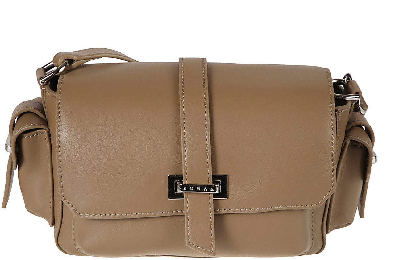 HOGAN Small H01r Flap Bag Brown Bruin