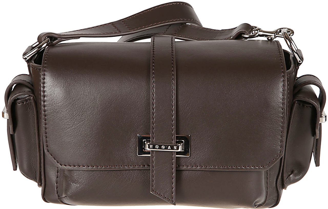 HOGAN Small H01r Flap Bag Brown Bruin