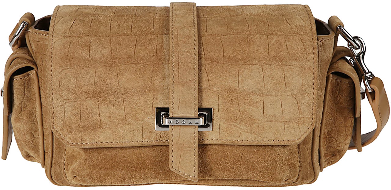 HOGAN Small H01r Flap Bag Brown Bruin