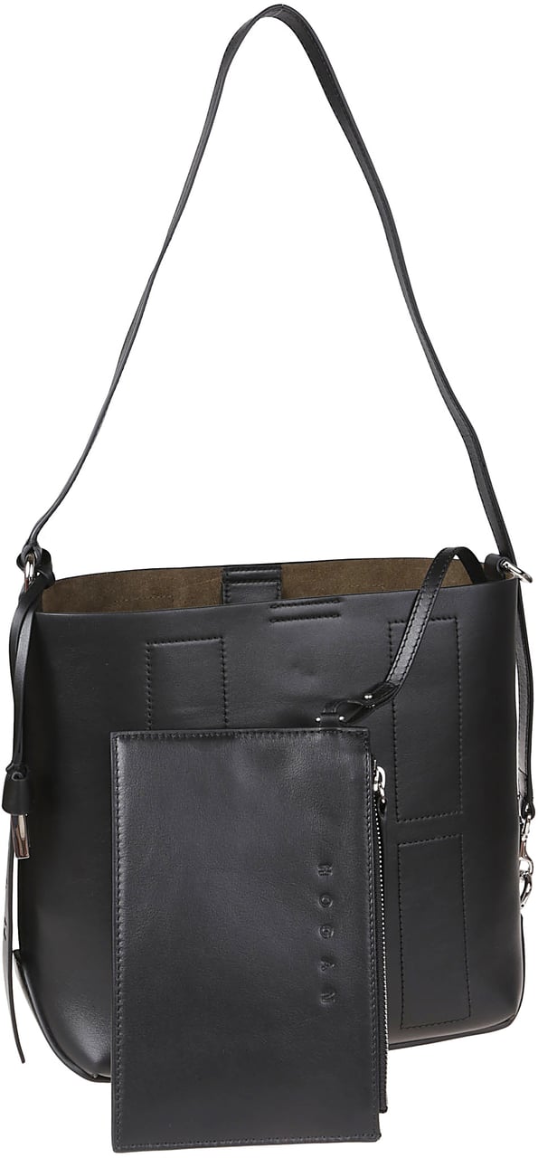 HOGAN Small H01r Hobo Bag Black Zwart