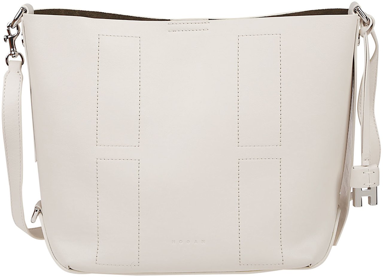 HOGAN Small H01r Hobo Bag White Wit