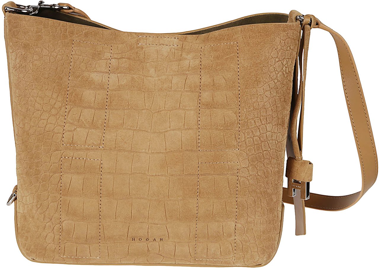 HOGAN Small H01r Hobo Bag Brown Bruin