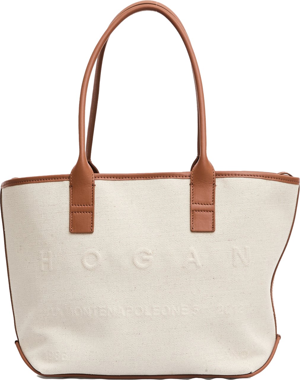 HOGAN Address Shopping Piccola In Canvas Beige Beige