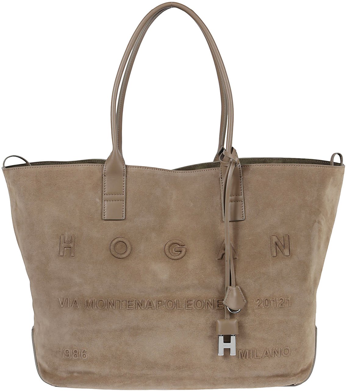 HOGAN Medium Address Shopping Bag Brown Bruin