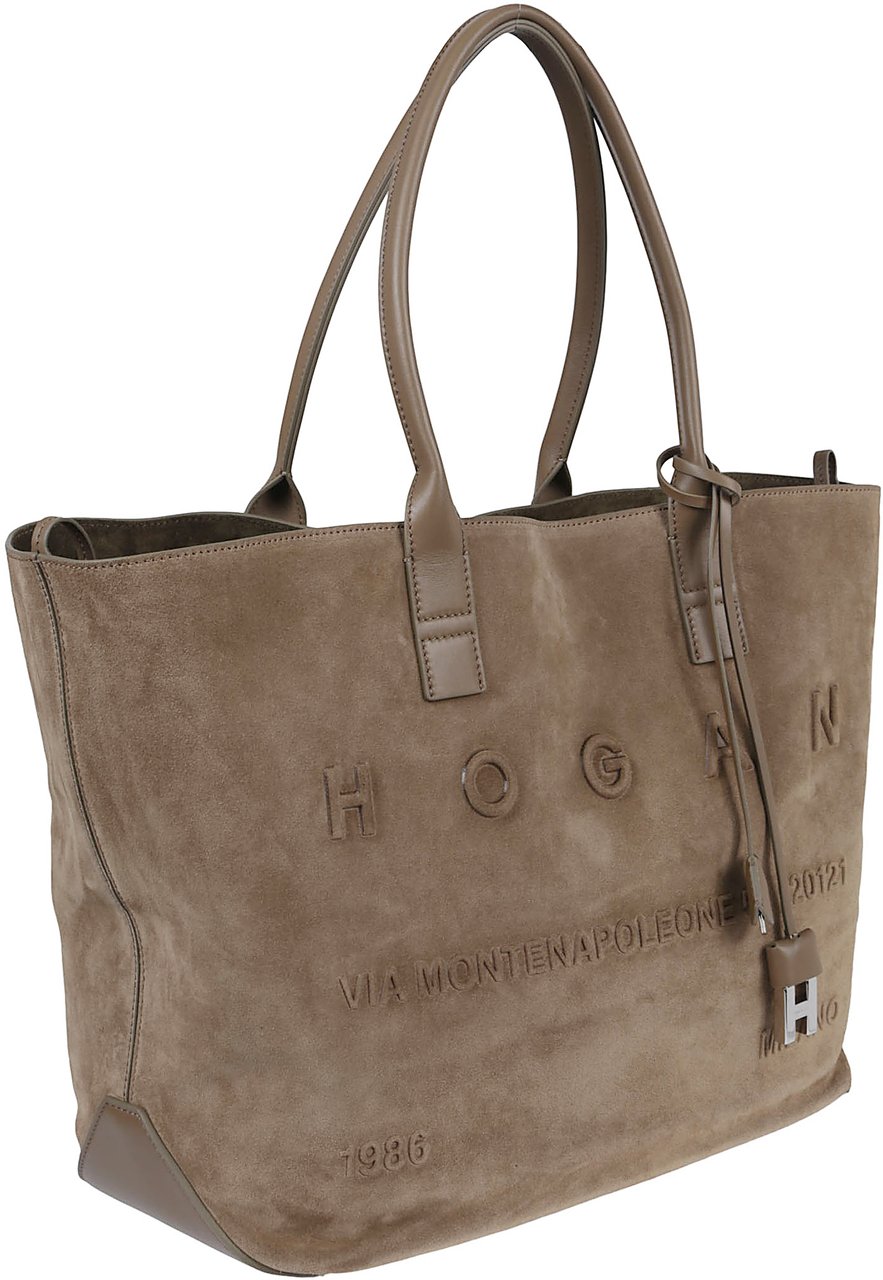 HOGAN Medium Address Shopping Bag Brown Bruin