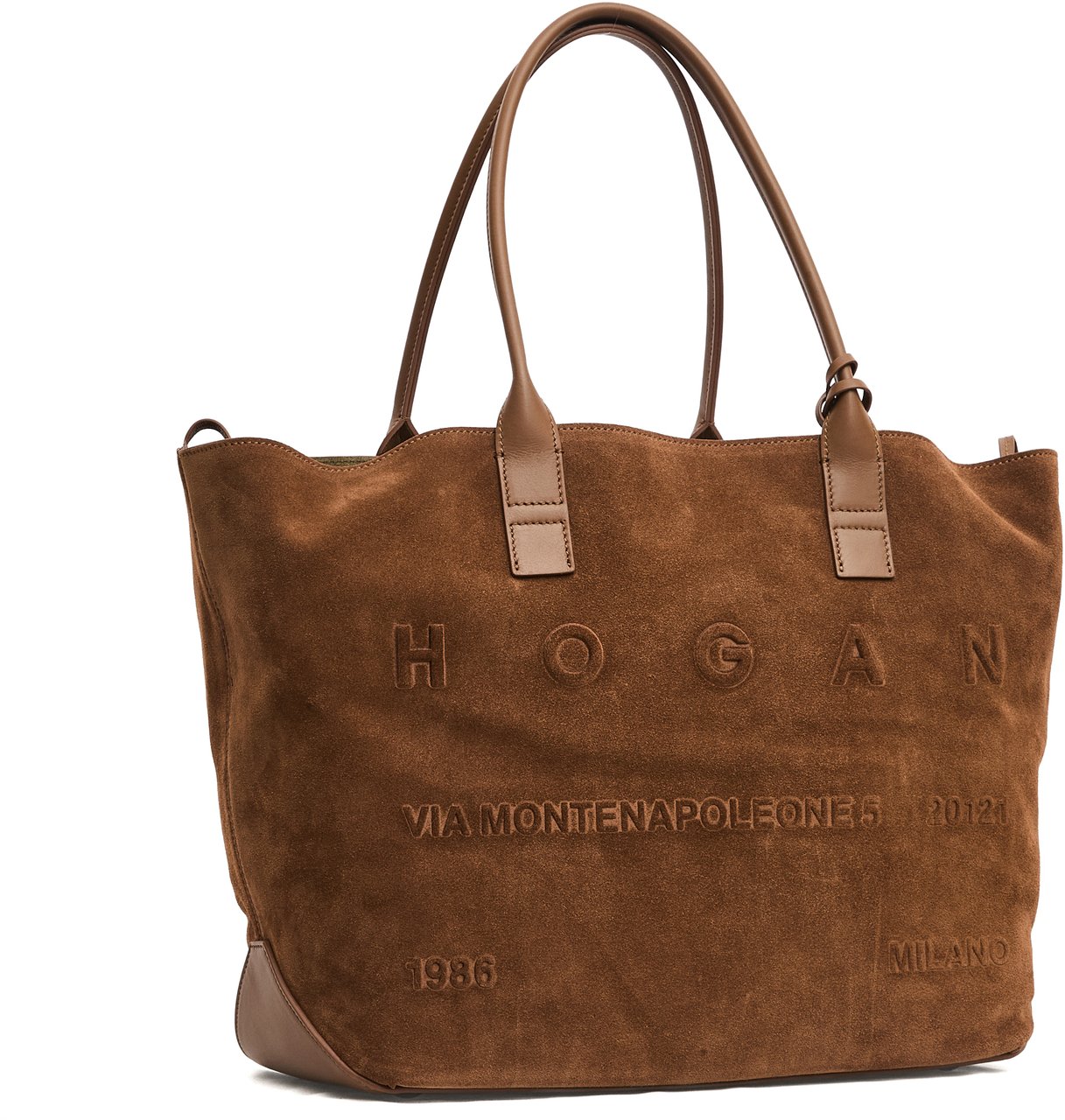HOGAN Address Shopping Media In Camoscio Bruciato Bruin