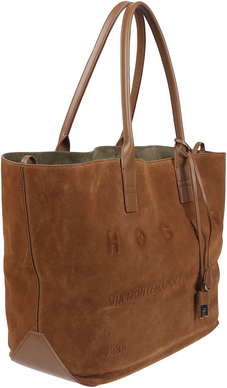 HOGAN Medium Address Shopping Bag Brown Bruin