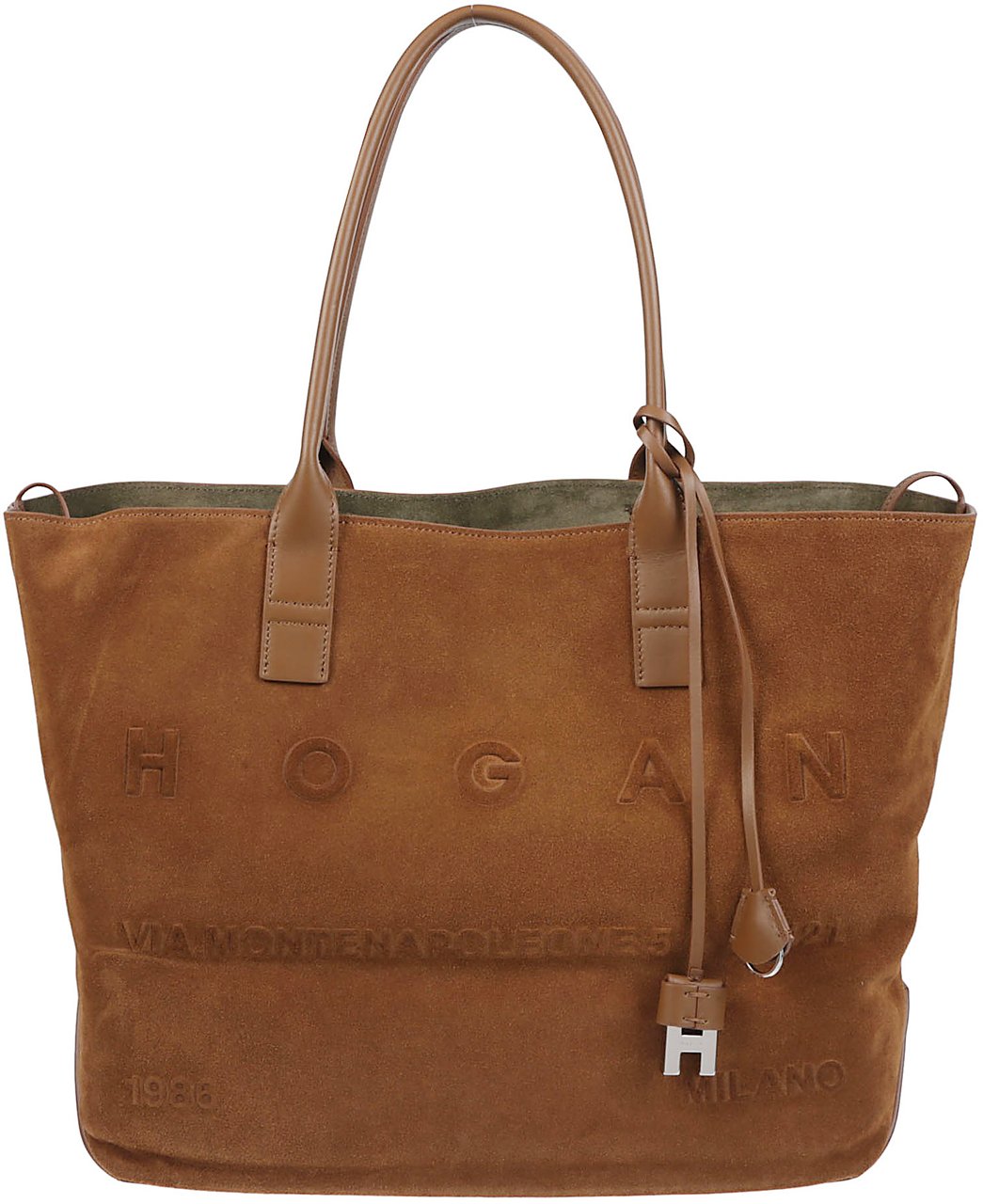 HOGAN Medium Address Shopping Bag Brown Bruin