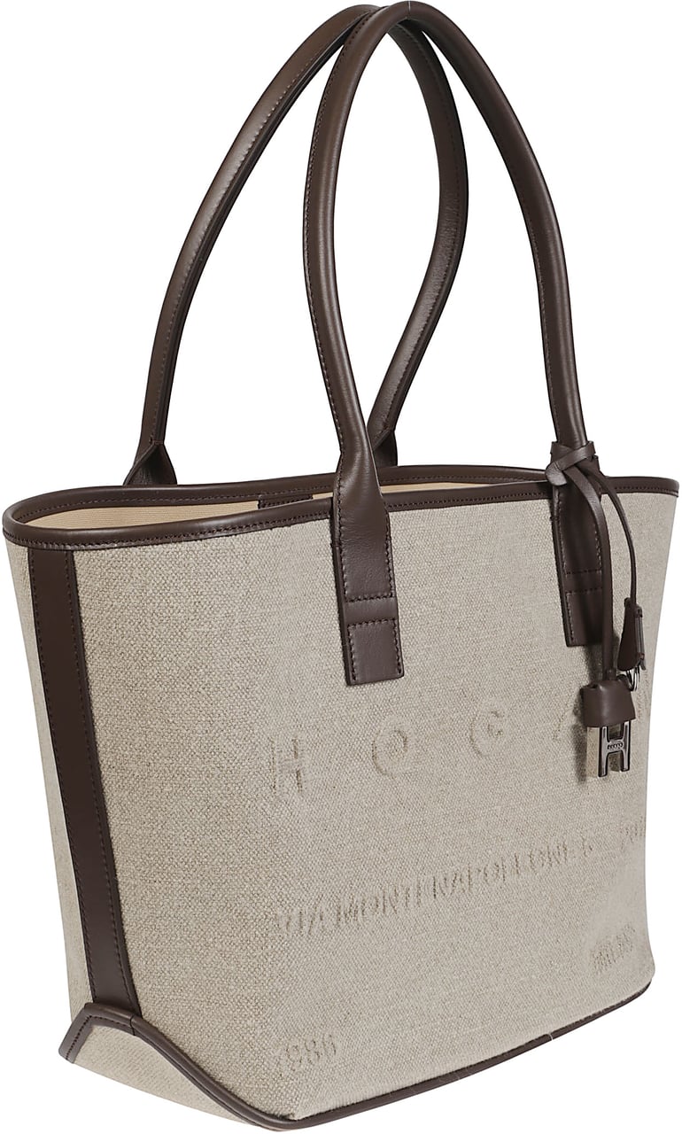 HOGAN Small Address Shopping Bag Brown Bruin