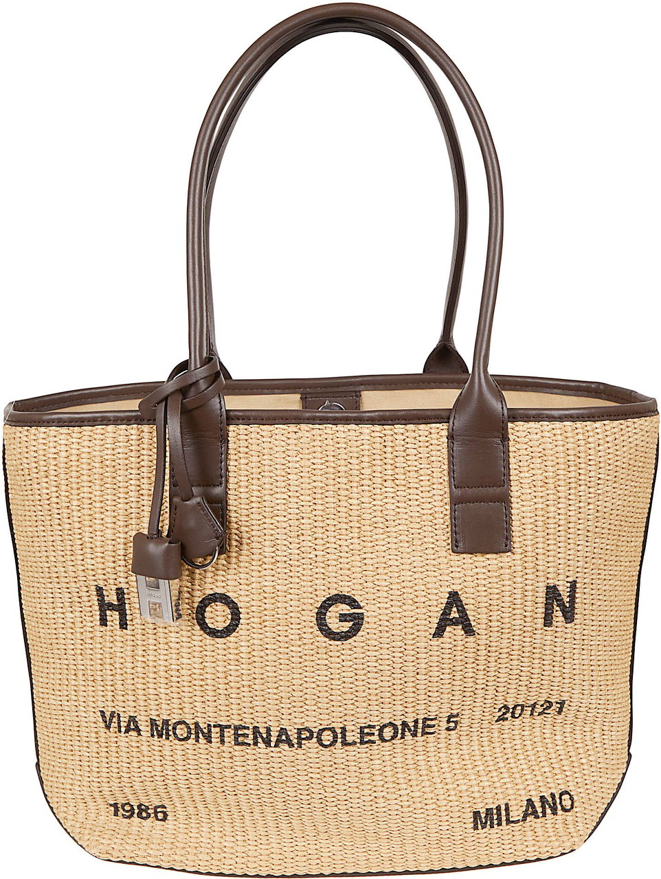 HOGAN ADDRESS SHOPPING PICCOLA TESS RAFIA Beige
