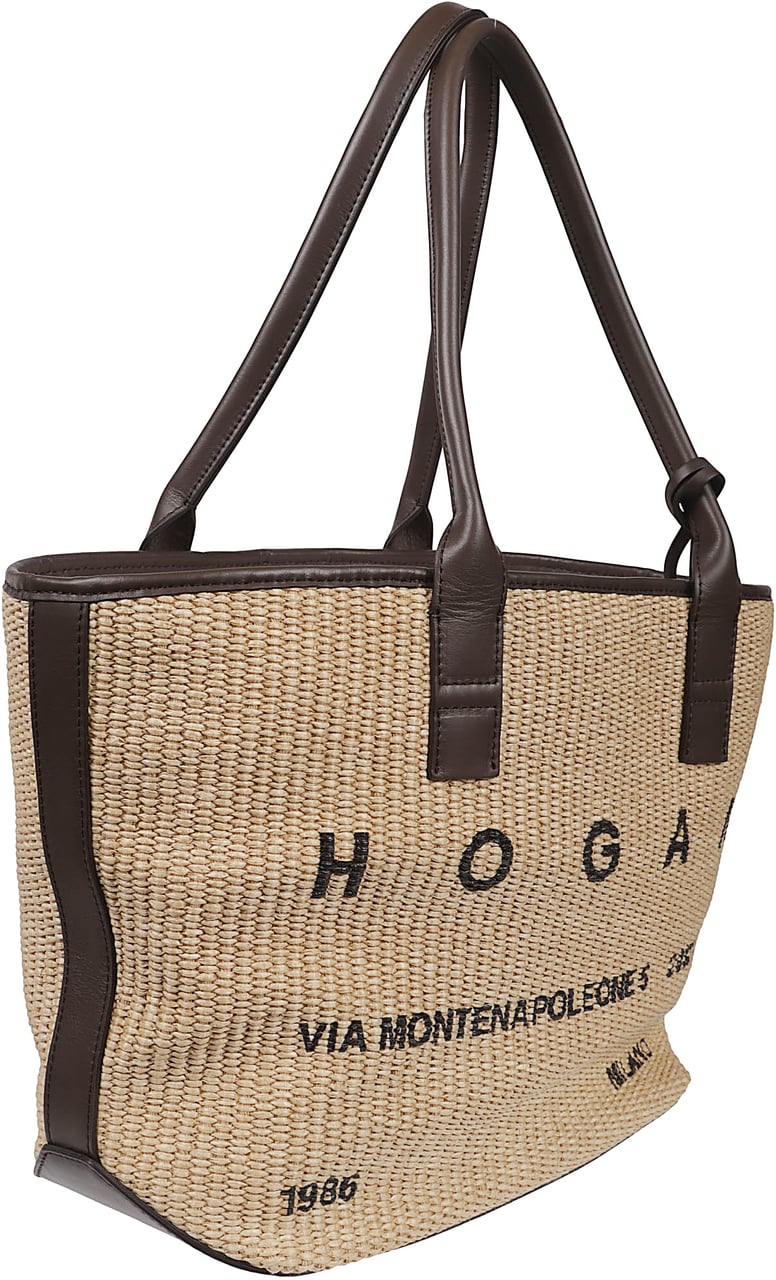 HOGAN Small Address Shopping Bag Nude Beige