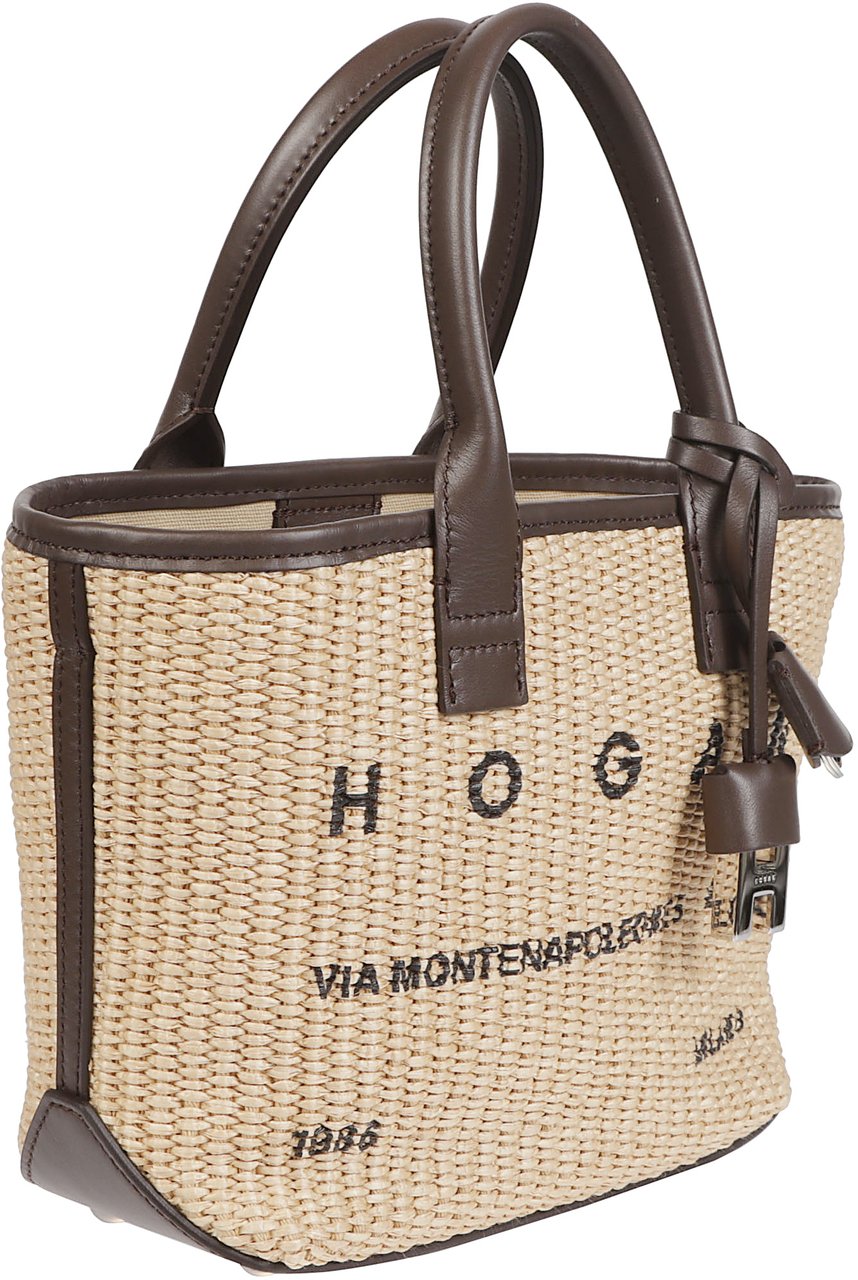 HOGAN Mini Address Shopping Bag Nude Beige
