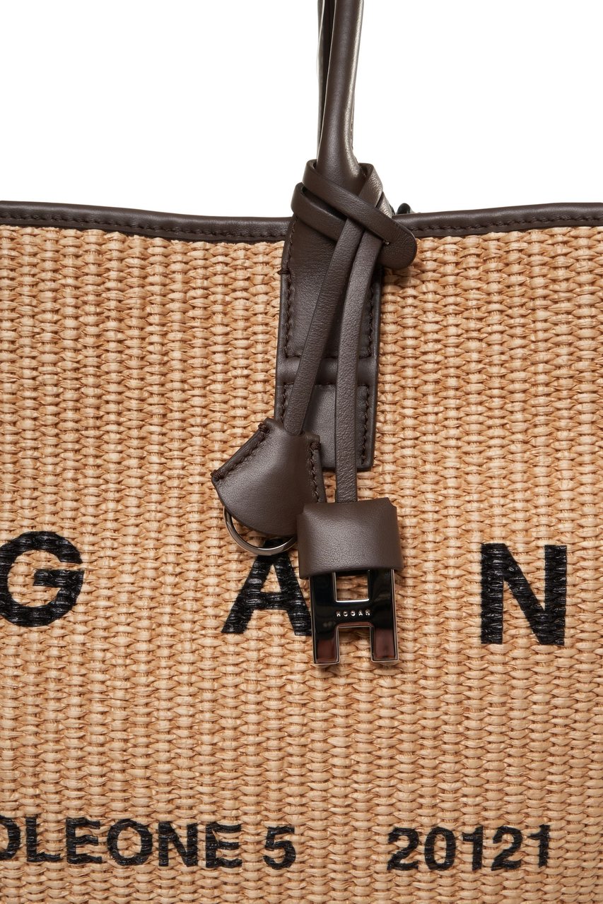 HOGAN Raffia shopper ‘Address’ Bruin