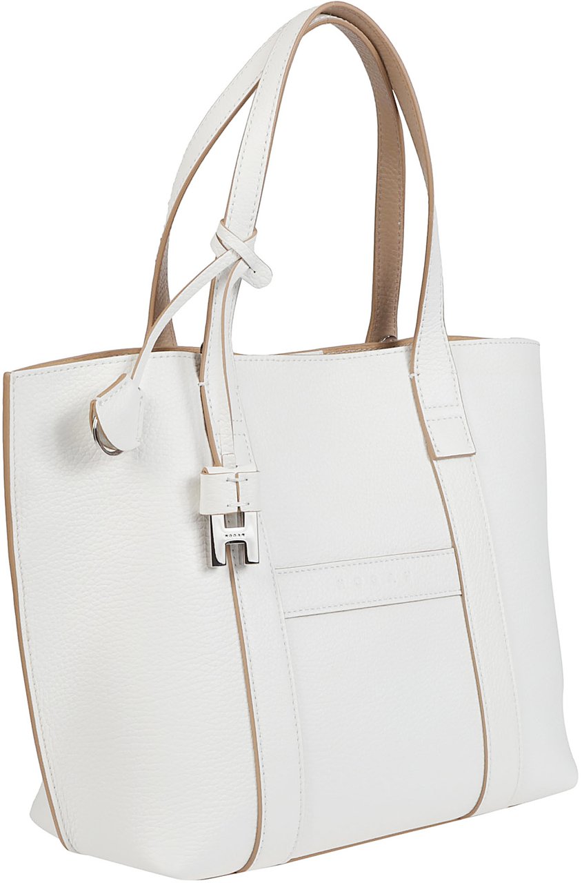 HOGAN Small Script Shopping Bag Brown Bruin