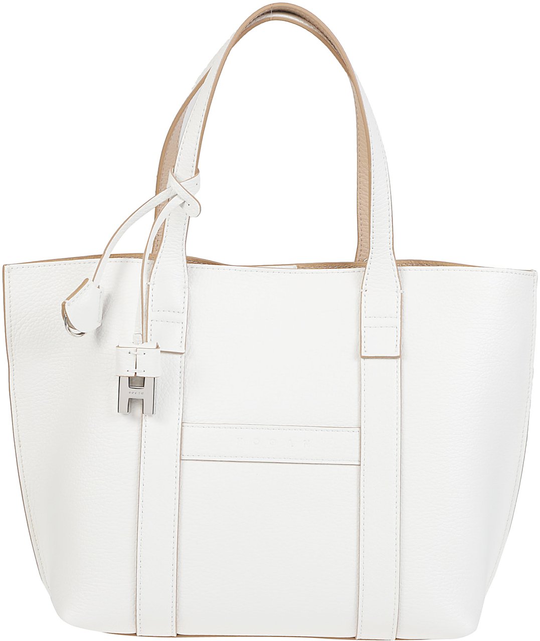 HOGAN Small Script Shopping Bag Brown Bruin