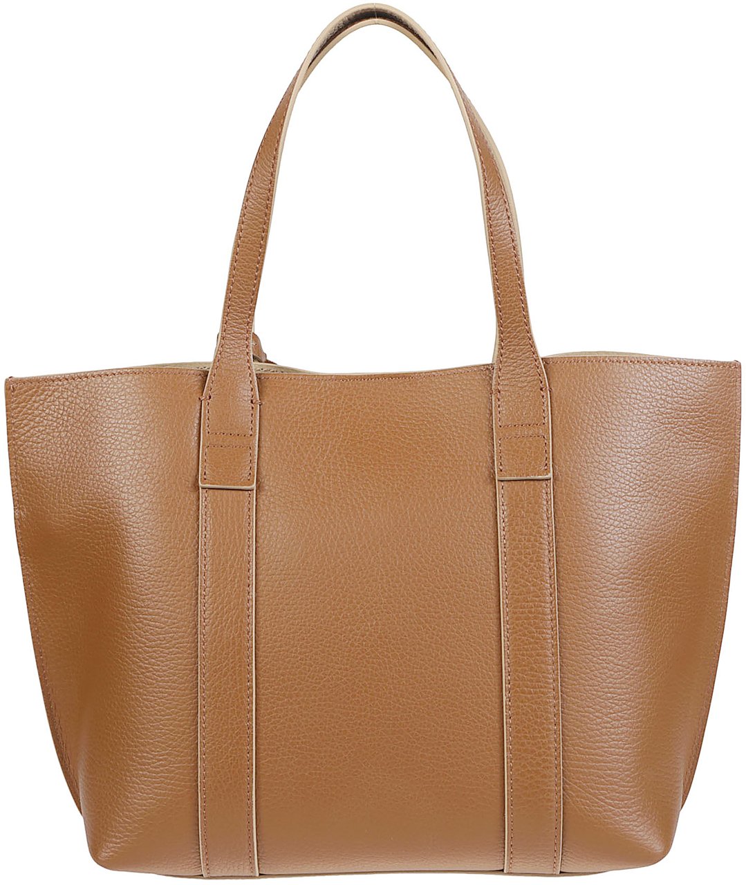 HOGAN Small Script Shopping Bag Nude Beige